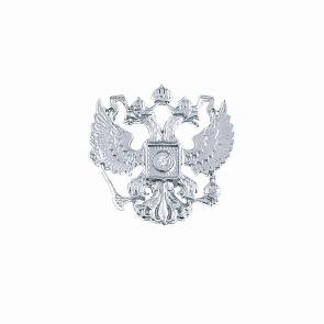 Серебряная брошь Atoll с фианитом ЗСГерб РФ-925 фото